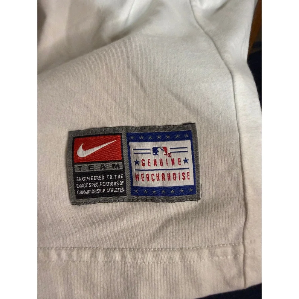 Nike St Louis Cardinals MLB Baseball Shirt Mens Large White Navy‎ Dri-FIT Raglan